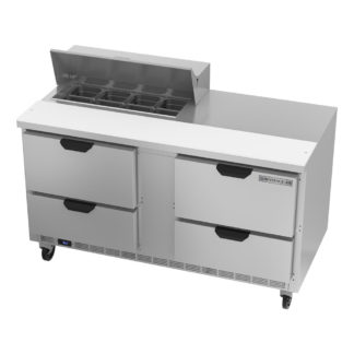 Beverage Air SPED60HC-08-4 60" Sandwich/Salad Prep Table w/ Refrigerated Base, 115v