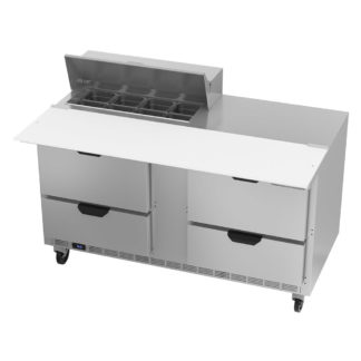 Beverage Air SPED60HC-08C-4 60" Sandwich/Salad Prep Table w/ Refrigerated Base, 115v