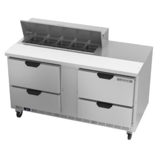 Beverage Air SPED60HC-10-4 60" Sandwich/Salad Prep Table w/ Refrigerated Base, 115v