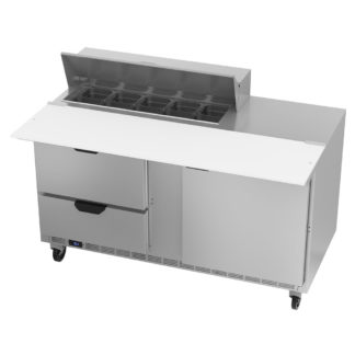 Beverage Air SPED60HC-10C-2 60" Sandwich/Salad Prep Table w/ Refrigerated Base, 115v