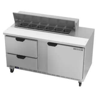 Beverage Air SPED60HC-12-2 60" Sandwich/Salad Prep Table w/ Refrigerated Base, 115v