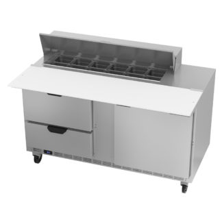 Beverage Air SPED60HC-12C-2 60" Sandwich/Salad Prep Table w/ Refrigerated Base, 115v
