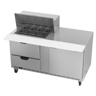 Beverage Air SPED60HC-12M-2 60" Sandwich/Salad Prep Table w/ Refrigerated Base, 115v