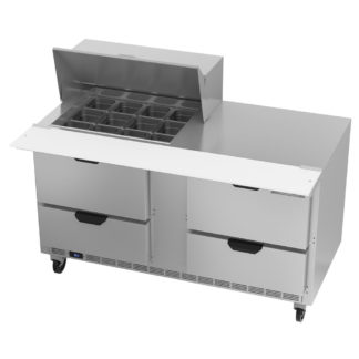 Beverage Air SPED60HC-12M-4 60" Sandwich/Salad Prep Table w/ Refrigerated Base, 115v