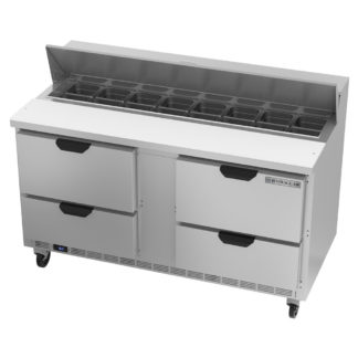Beverage Air SPED60HC-16-4 60" Sandwich/Salad Prep Table w/ Refrigerated Base, 115v