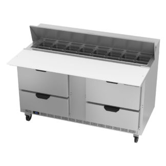 Beverage Air SPED60HC-16C-4 60" Sandwich/Salad Prep Table w/ Refrigerated Base, 115v