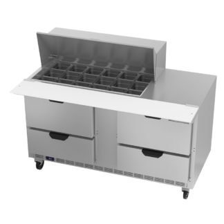 Beverage Air SPED60HC-18M-4 60" Sandwich/Salad Prep Table w/ Refrigerated Base, 115v