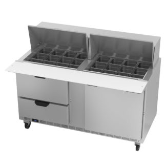 Beverage Air SPED60HC-24M-2 60" Sandwich/Salad Prep Table w/ Refrigerated Base, 115v