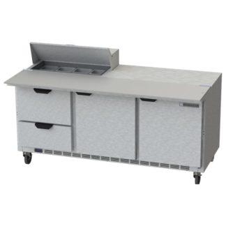 Beverage Air SPED72HC-08C-2 72" Sandwich/Salad Prep Table w/ Refrigerated Base, 115v
