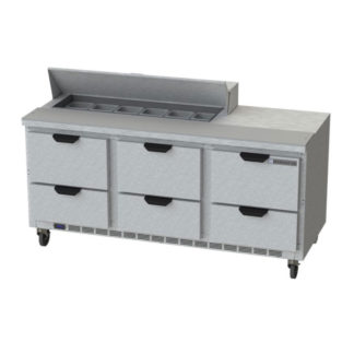 Beverage Air SPED72HC-12-6 72" Sandwich/Salad Prep Table w/ Refrigerated Base, 115v