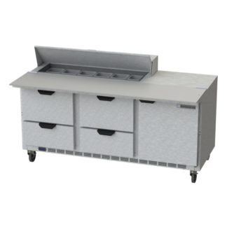 Beverage Air SPED72HC-12C-4 72" Sandwich/Salad Prep Table w/ Refrigerated Base, 115v