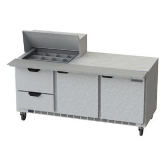 Beverage Air SPED72HC-12M-2 72" Sandwich/Salad Prep Table w/ Refrigerated Base, 115v