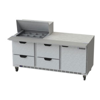 Beverage Air SPED72HC-12M-4 72" Sandwich/Salad Prep Table w/ Refrigerated Base, 115v