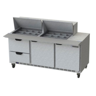 Beverage Air SPED72HC-24M-2 72" Sandwich/Salad Prep Table w/ Refrigerated Base, 115v
