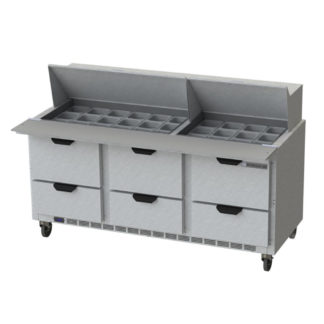 Beverage Air SPED72HC-30M-6 72" Sandwich/Salad Prep Table w/ Refrigerated Base, 115v