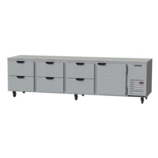 Beverage Air UCRD119AHC-6 119" W Undercounter Refrigerator w/ (4) Section & (1) Door & (6) Drawer, 115v