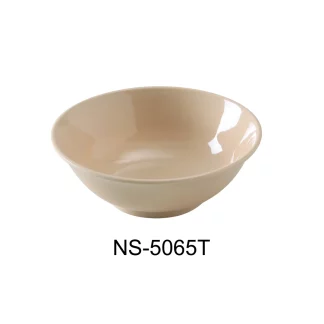 Yanco NS-5065T Nessico Rimless Bowl, 30 Oz Capacity, 2.375" Height, 7.25" Diameter, Melamine, Tan Color, Pack of 24