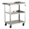 Lakeside 422 3 Level Stainless Utility Cart w/ 500 lb Capacity, Raised Ledges