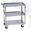 Lakeside 422 3 Level Stainless Utility Cart w/ 500 lb Capacity, Raised Ledges - Image 5