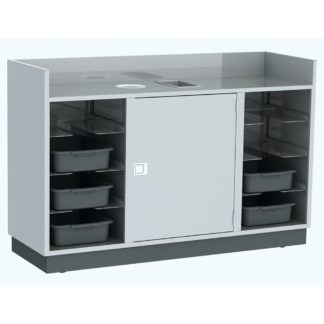 Lakeside 4615 70"L Metal Bus Cart w/ (5) Levels, Stainless