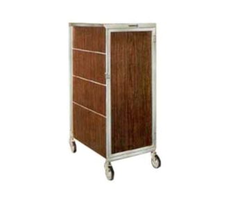 Lakeside 645 LMAP Enclosed Bus Cart w/ (16) 14 x 18" Shelves, Light Maple