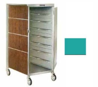 Lakeside 647 TEAL 20 Tray Ambient Meal Delivery Cart