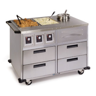 Lakeside 6745 46" Hot Food Table w/ (2) Wells & (1) Soup Well, 220v/1ph