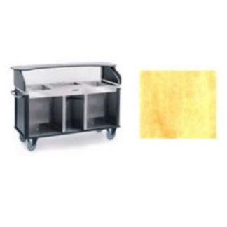 Lakeside 682-20 HRMAP Kiosk Type Food Cart w/ Enclosed Cabinet, 77 1/4"L x 28 1/4"W x 52 1/2"H, Hard Rock Maple