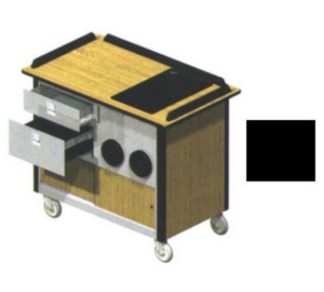 Lakeside 690-10 BLK Food Cart w/ Drawers, 44 1/2"L x 26"W x 37 3/4"H, Black