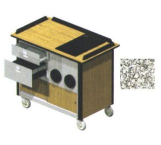 Lakeside 690-10 GRSAN Food Cart w/ Drawers, 44 1/2"L x 24 1/2"W x 37 3/4"H, Gray