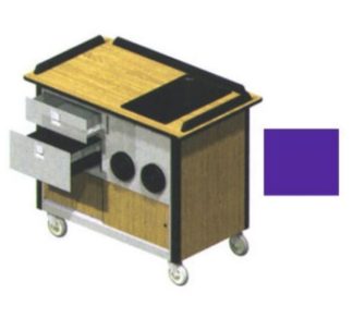 Lakeside 690-10 PUR Food Cart w/ Drawers, 44 1/2"L x 24 1/2"W x 37 3/4"H, Purple