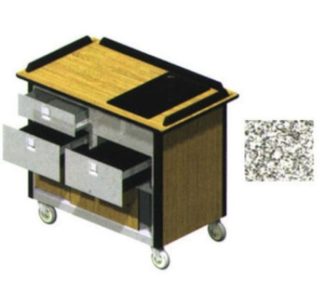 Lakeside 690-30 GRSAN Food Cart w/ Drawers, 44 1/2"L x 24 1/2"W x 37 3/4"H, Gray