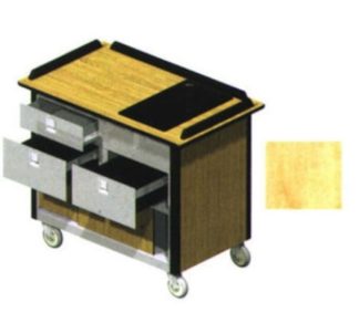 Lakeside 690-30 HRMAP Food Cart w/ Drawers, 44 1/2"L x 24 1/2"W x 37 3/4"H, Hard Rock Maple