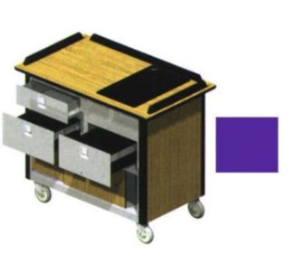 Lakeside 690-30 PUR Food Cart w/ Drawers, 44 1/2"L x 24 1/2"W x 37 3/4"H, Purple
