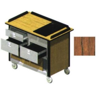 Lakeside 690-30 VCHER Food Cart w/ Drawers, 44 1/2"L x 24 1/2"W x 37 3/4"H, Victorian Cherry