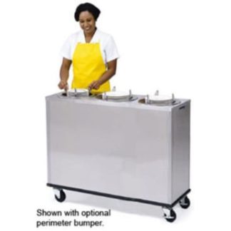 Lakeside 955 45" Heated Mobile Dish Dispenser w/ (3) Columns - Stainless, 120v