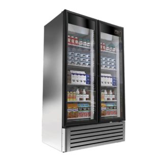 Kool-It LX-40RS 47 1/8" Two Section Glass Door Merchandiser, (2) Left/Right Hinge Doors, 115v