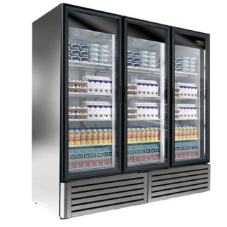 Kool-It LX-74RS 78 3/4" Three Section Glass Door Merchandiser, (3) Left/Right Hinge Doors, 115v