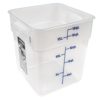 Cambro 18SFSPP190 18 qt CamSquare Food Container - Polypropylene, Translucent