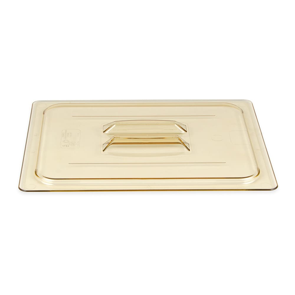 Cambro 20HPCH150 H-Pan Food Pan Cover - Half Size, Flat, Handle, Non-Stick, Amber - Image 4