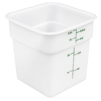 Cambro 4SFSP148 4 qt CamSquare Food Container - Natural White