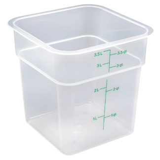 Cambro 4SFSPP190 4 qt CamSquare Food Container - Plastic, Translucent