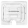 Cambro 60CWCHN135 Camwear Food Pan Cover - 1/6 Size, Notched with Handle, Clear - Image 3