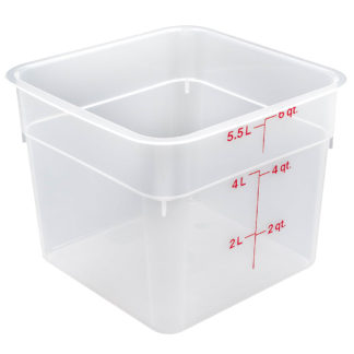 Cambro 6SFSPP190 6 qt CamSquare Food Container - Translucent