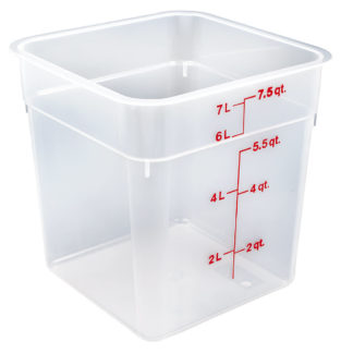 Cambro 8SFSPP190 8 qt CamSquare Food Container - Translucent