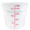 Cambro RFS18148 18 qt Round Storage Container - Natural White