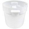 Cambro RFS18148 18 qt Round Storage Container - Natural White - Image 4