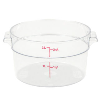 Cambro RFSCW2135 2 qt Camwear Round Storage Container - Clear