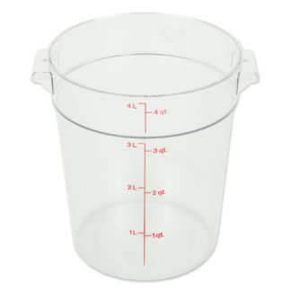 Cambro RFSCW4135 4 qt Camwear Round Storage Container - Clear