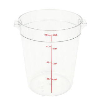 Cambro RFSCW8135 8 qt Camwear Round Storage Container - Clear
